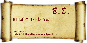Bitó Diána névjegykártya